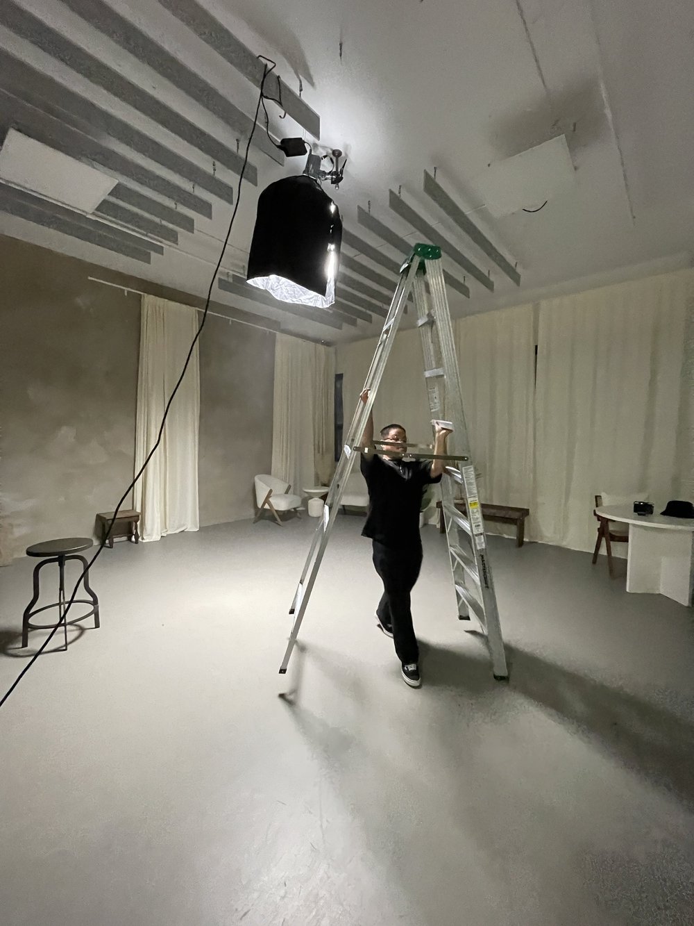 Coulisses de la journée en studio
